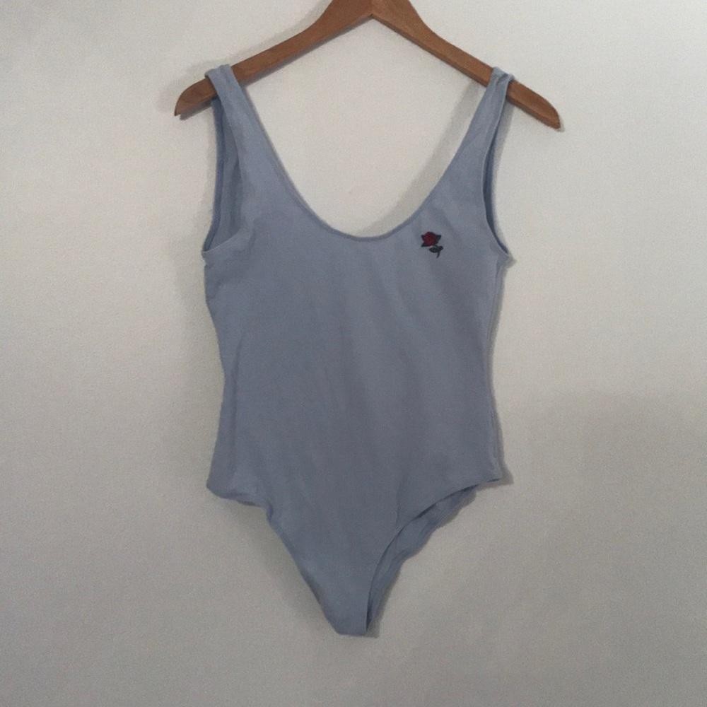 Rose Embroidered Body Suit